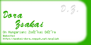 dora zsakai business card